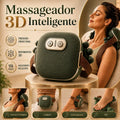 Massageador verde para pescoço e ombros com aquecimento